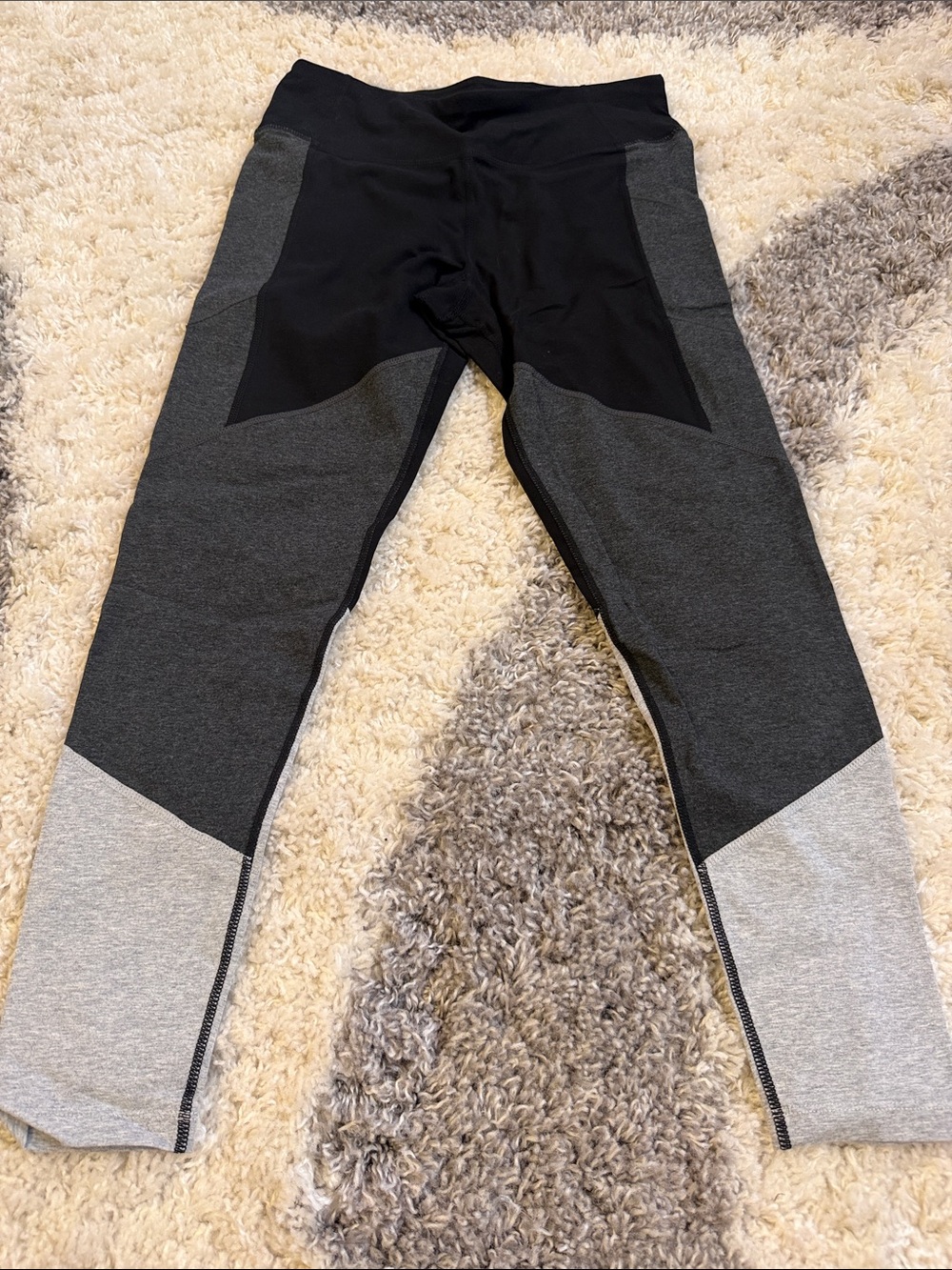 Calvin Klein Performance' Colorblock Leggings - Black & Gray